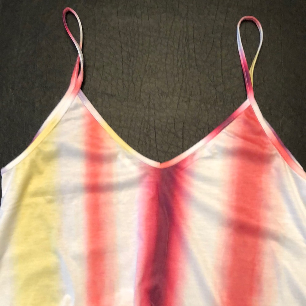 White And Fuchsia Stripe Maxi With Pockets - image 3